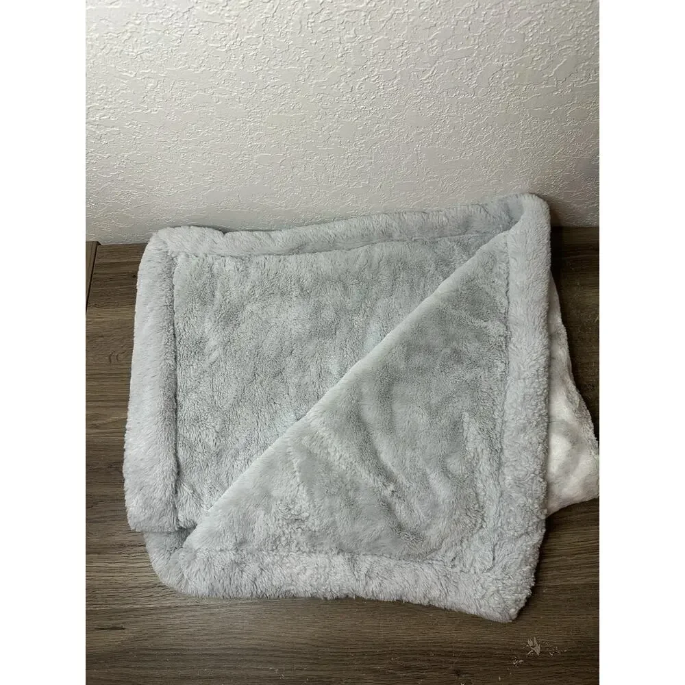 KOALA BABY Blanket Gray Chevron Lovey Plush Faux Fur Minky Toys R Us grey